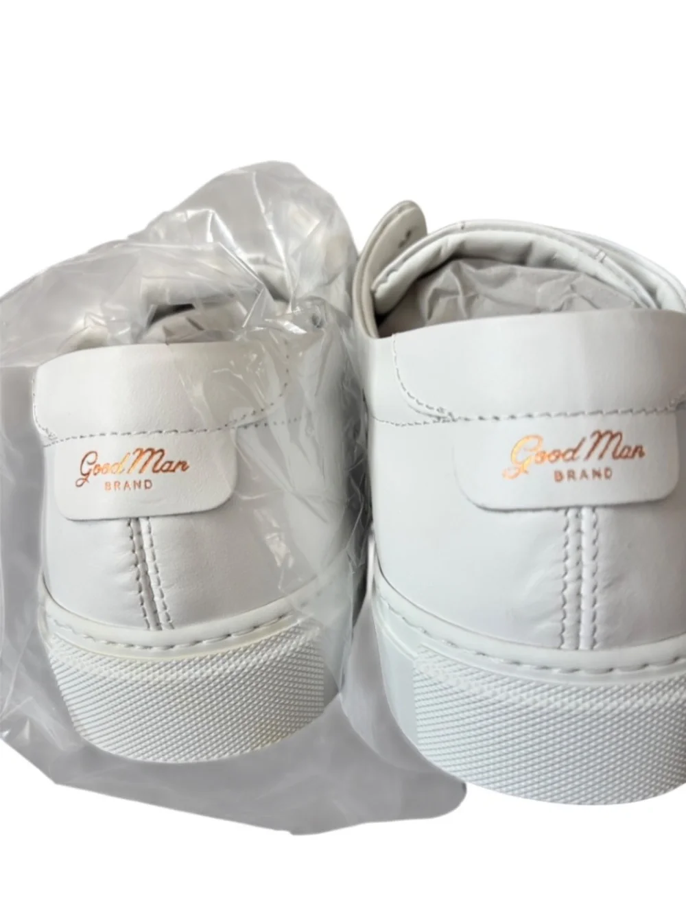 Good Man Brand Edge White Lo Top Sneaker Mono Nappa Leather Lace Men's Size 16